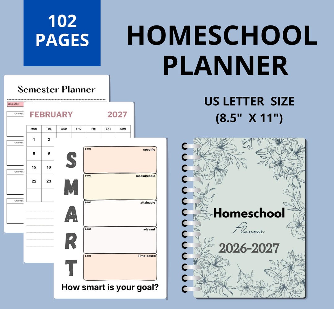 Buy 2026 2027 Homeschool Planner, Daily Homeschool Checklist ...