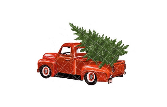 Vintage Christmas Classic Truck T-Shirt With Snow And Tree Vintage Christmas Classic Truck T-Shirt With Snow And Tree
