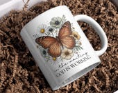 Christian Mug Wrap PNG, 11oz & 15oz Mug Template, God is Working, Motivational Coffee Cup For Woman, Daily Affirmations Digital Download