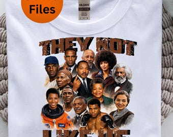 They Not Like Us Png Bundle: Black History Month Png, MLK Days Png, Juneteenth Png, African American Png, Civil Rights Leader Png