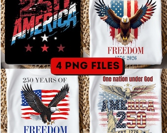 250 Years Freedom Eagle USA Patriotic Shirt (Digital Download)