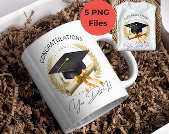 Graduation Mug Wrap PNG, Class of 2026 Sublimation File (Digital Download)