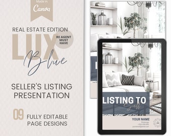 listing presentation kit real estate Real Estate Listing Presentation Editable ebook Canva Template | Seller Guide Lead Magnet | Instant Digital Download