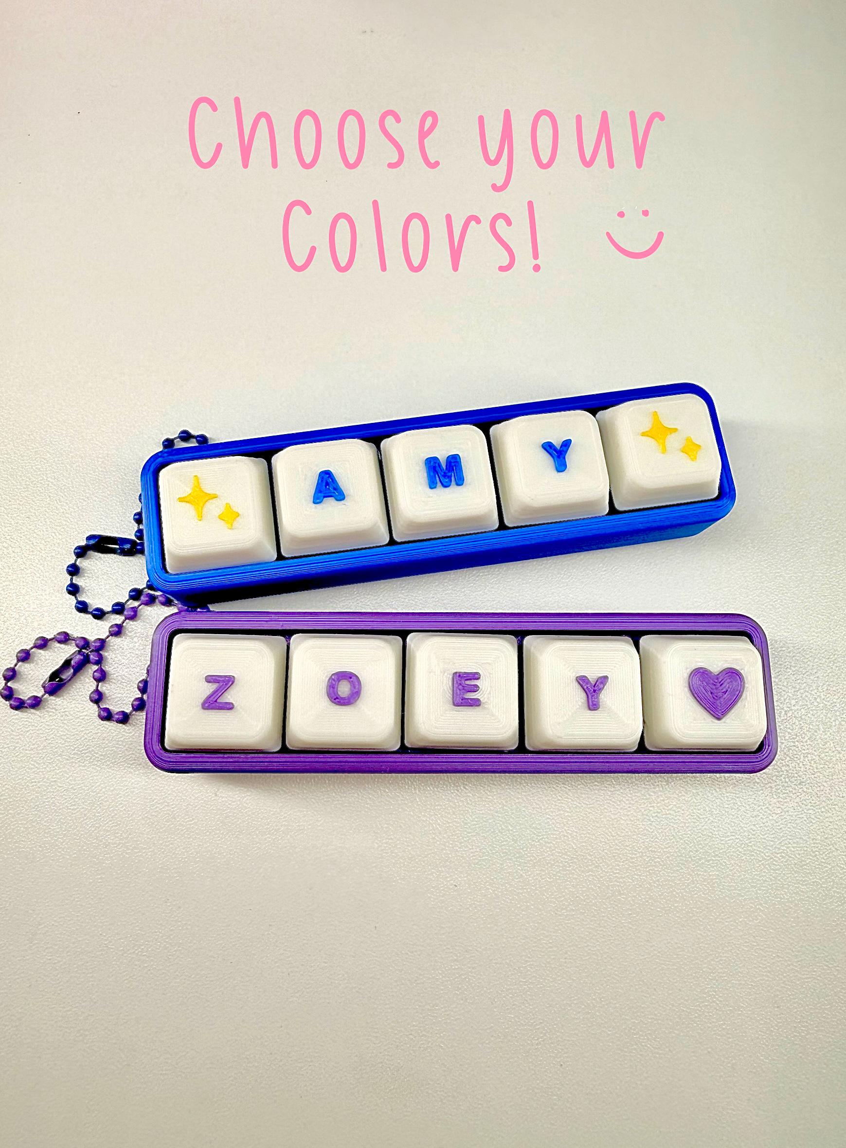 Custom Key Clicker Personalized Keyboard Clicker, Custom Name Clicker, Fidget Clicker ...