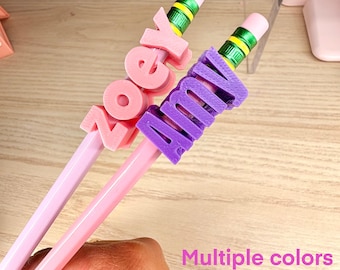 Name Tag for Pencil, Kids Supplies, Gift Ideas, Personalized Name Tag