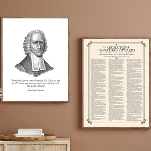 20% off Jonathan Edwards and Resolutions Combo! Reformed Theology, Calvinism