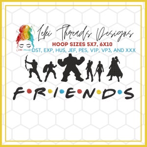 Superhero Friends Machine Embroidery Design File, Machine Embroidery file, Hero Machine embroidery design