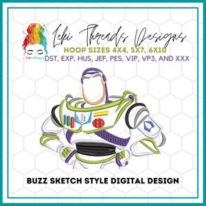 Projekt haftu Space Ranger, Projekt haftu inspirowany Toy Story, Cyfrowy plik haftu maszynowego, Plik haftu kreskówkowej zabawki
