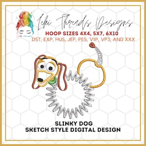 Sl1nky Dog Toy Embroidery Design, Toy Story Inspired Embroidery Design, Machine Embroidery Digital File, Cartoon Toy Embroidery File