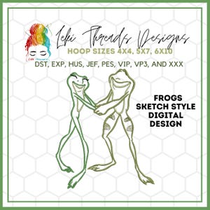 Frog Prince Embroidery Design, Tiana Inspired Embroidery Design,  Machine Embroidery, Couple Embroidery Design