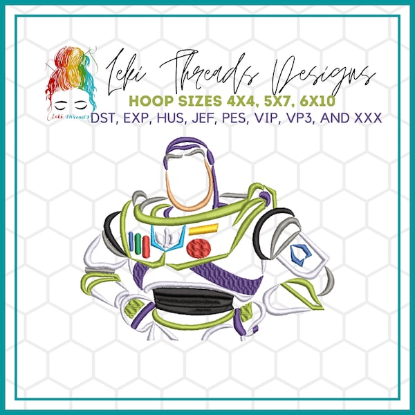 Space Ranger Embroidery Design, Toy Story Inspired Embroidery Design, Machine Embroidery Digital File, Cartoon Toy Embroidery File