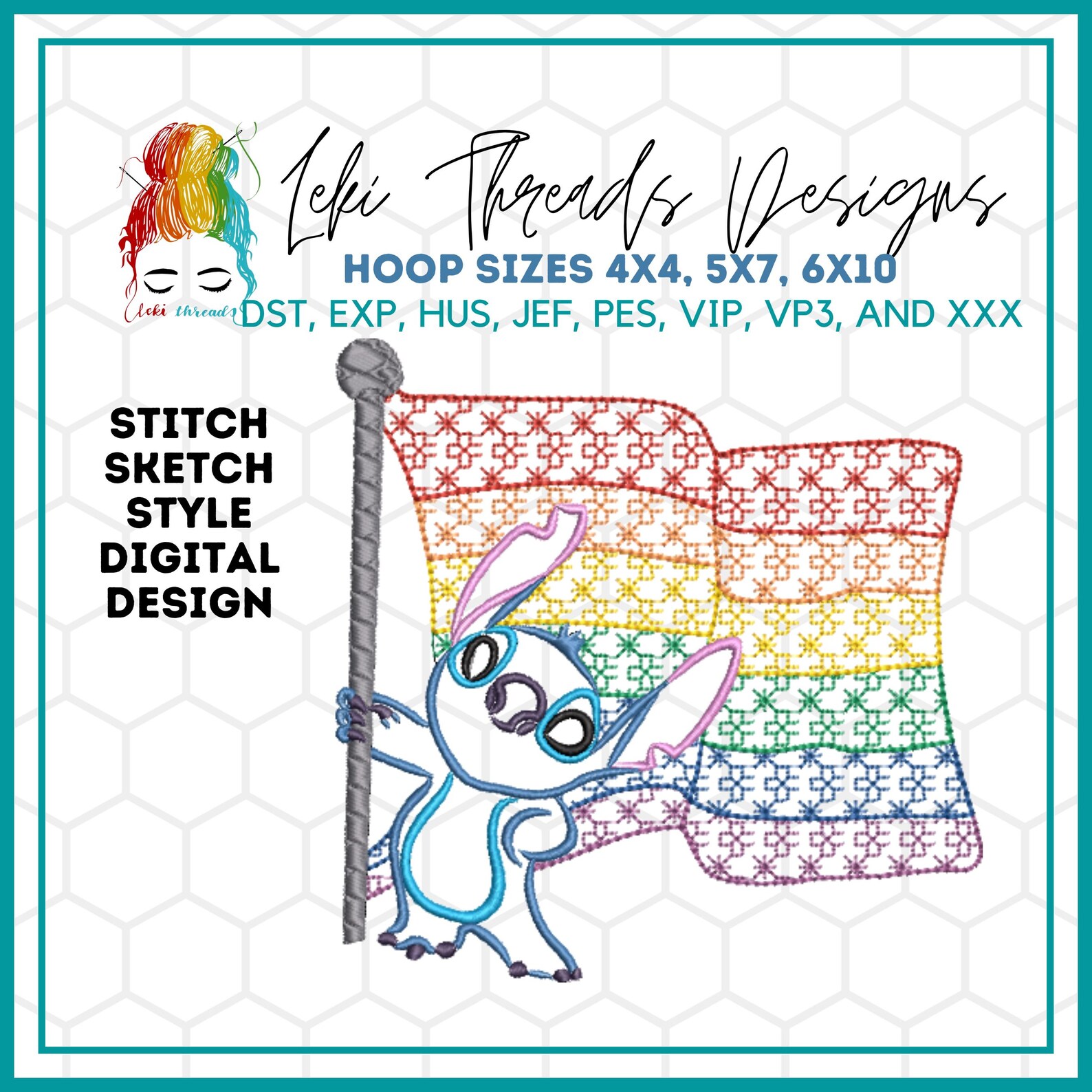 Blue Alien Pride Flag Embroidery Design (digital File) - Etsy Canada