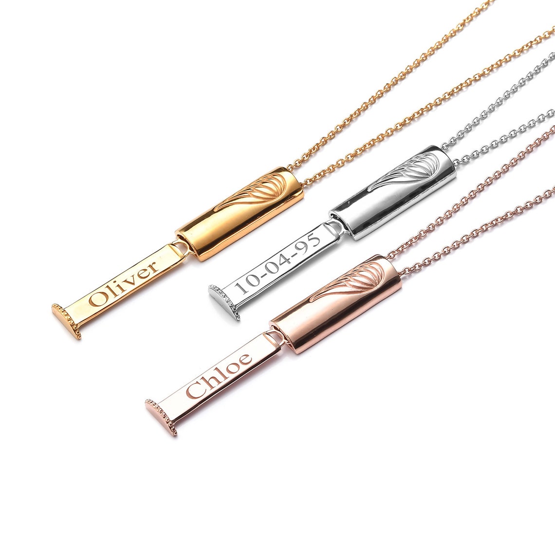 D'Joy 925 Sterling Silver Necklace Personalized Engraved Etsy