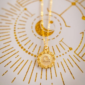 Cosmic Crystal Horoscope Necklaces/Crystal Zodiac Necklaces/Astrological Sign Necklaces/18k Gold Plated Zodiac Jewerly/Summer Jewelry