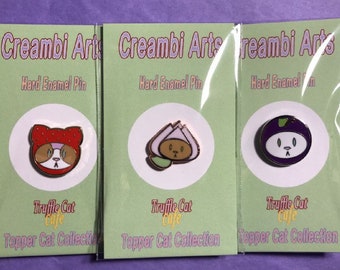 Truffle Cat Caffe Topper Cat Enamel Pin Collection (3 Kinds)