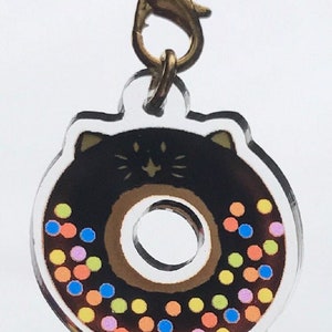 1 Kitty Sprinkled Donut Phone Charm image 2