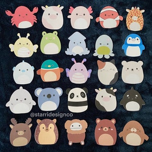 Squishmallow Animals Stickers Stickerpack Cute Sticker Bubba Rosie Archie  Ronnie Avery Wendy Cailey Heather Stacy 