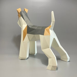 Fox Terrier Paper Craft 3D Low Polygonal Paper (Instant Download) - Etsy