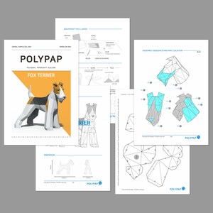 Fox Terrier Paper Craft 3D Low Polygonal Paper (Instant Download) - Etsy