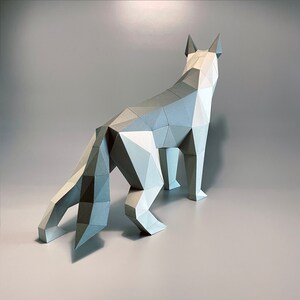 German Shepherd Dog Paper Craft,3d Low Polygonal Paper Sculpture ...