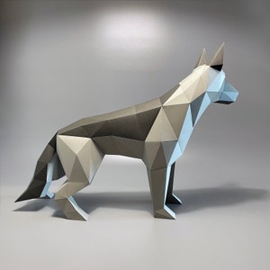 German Shepherd Dog Paper Craft,3d Low Polygonal Paper Sculpture ...