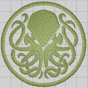 Cthulhu Mythos symbol Embroidery File exp, hus, jef, pes, sew, vip, xxx