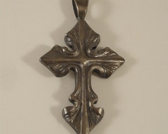 Silver leaf cross