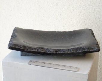 Bowl made of natural stone, decoration for the home, eye-catcher for the kitchen and living room, smoothly polished stone bowl, rectangular bowl,