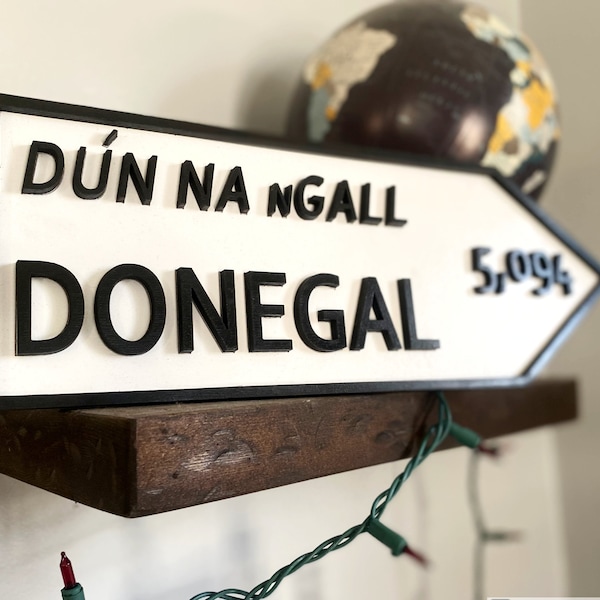 Custom Distance to Road Sign, Wood Road Sign, Custom Country Sign, Personalized 3-D Wood Sign, Irish Road Sign