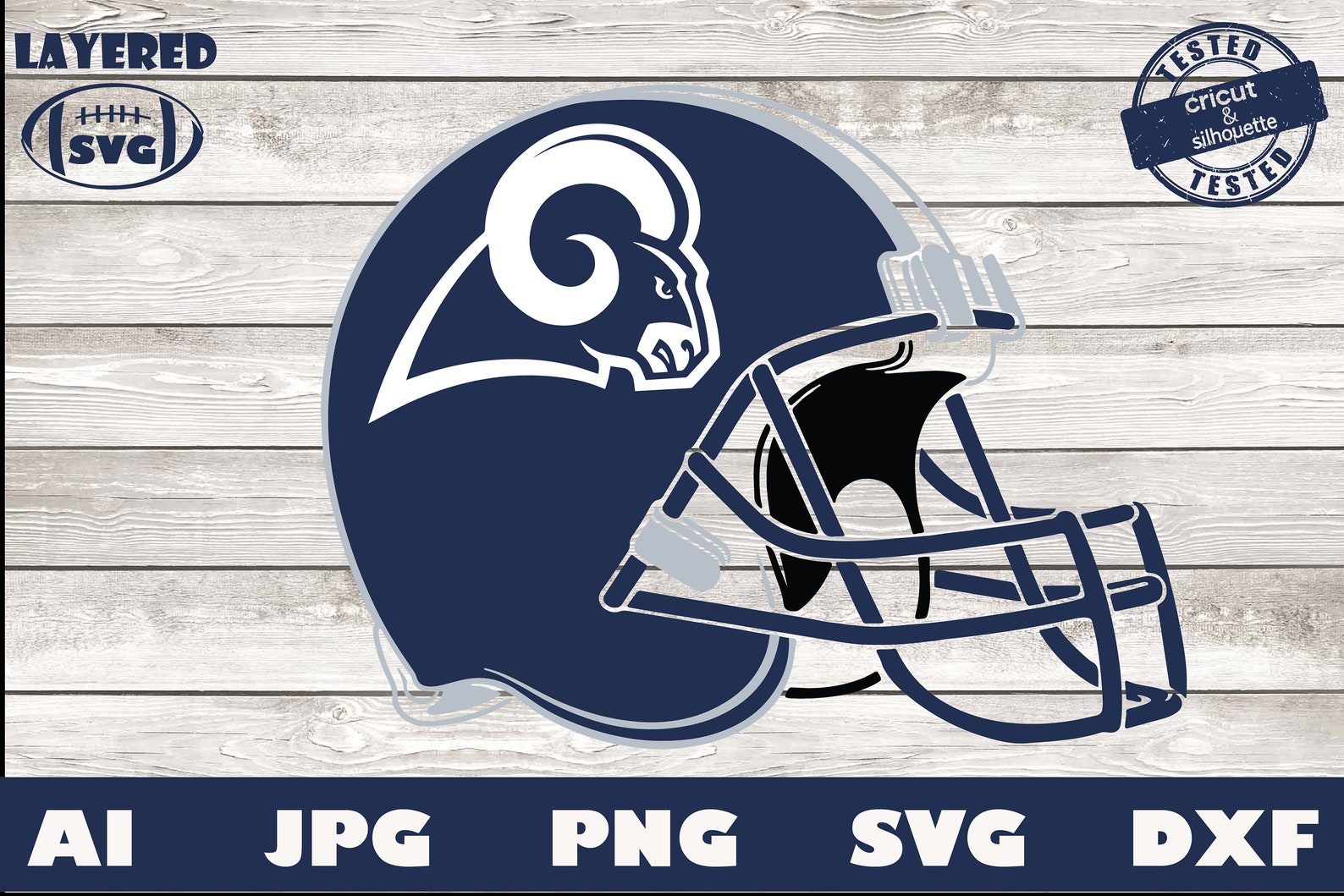 Los Angeles Rams Football Helmet SVG Design For Cricut Etsy