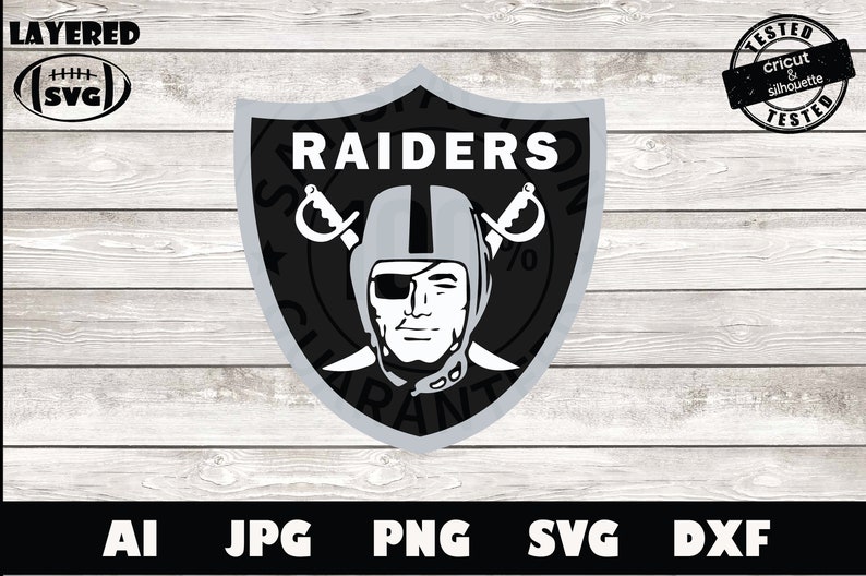 Oakland Raiders Football Logo SVG Design For Cricut Silhouette | Etsy