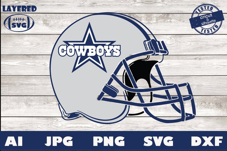 Download Dallas Cowboys Football Helmet SVG Design For Cricut | Etsy