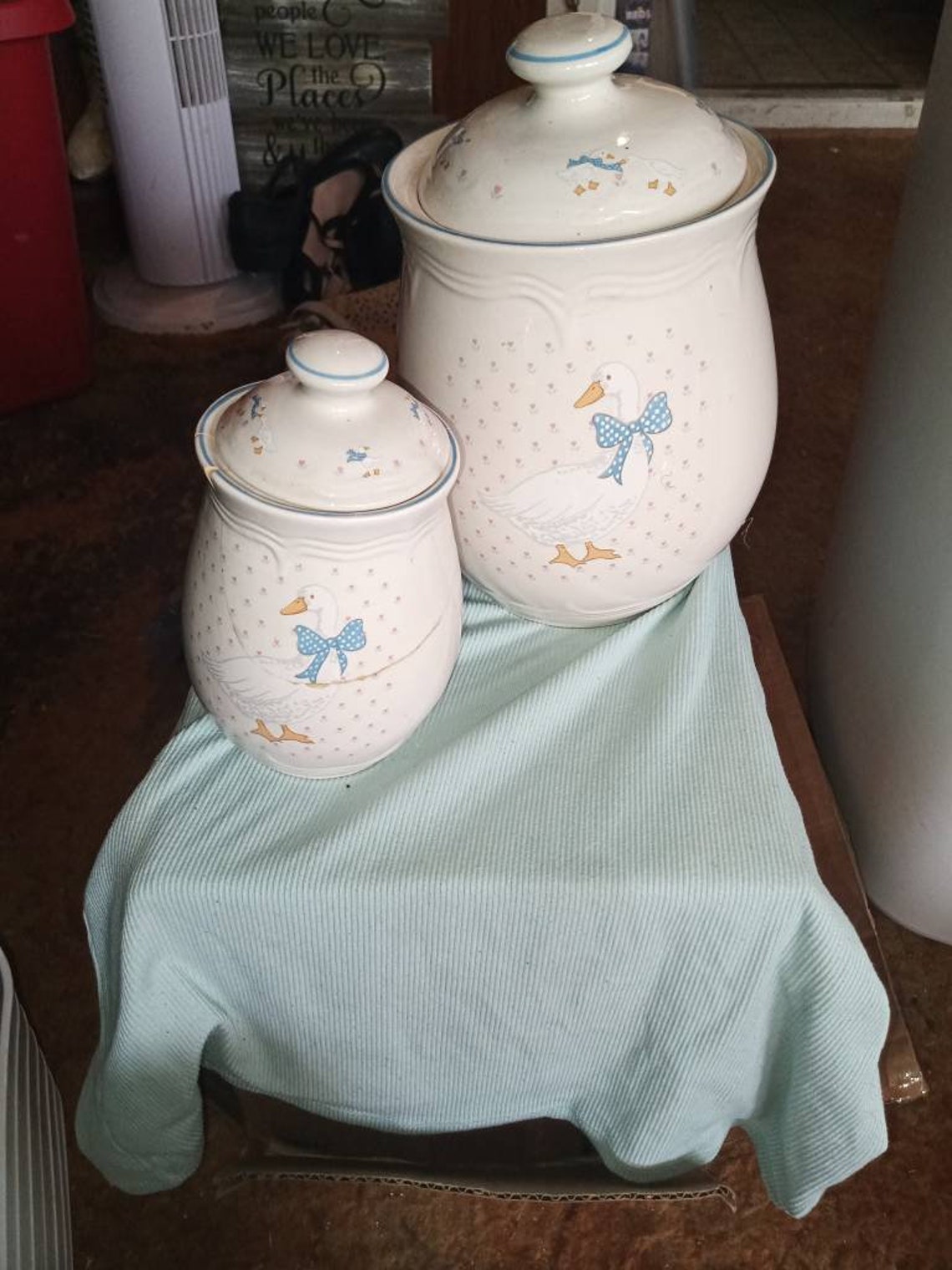 Vintage country goose kitchen canister decor | Etsy