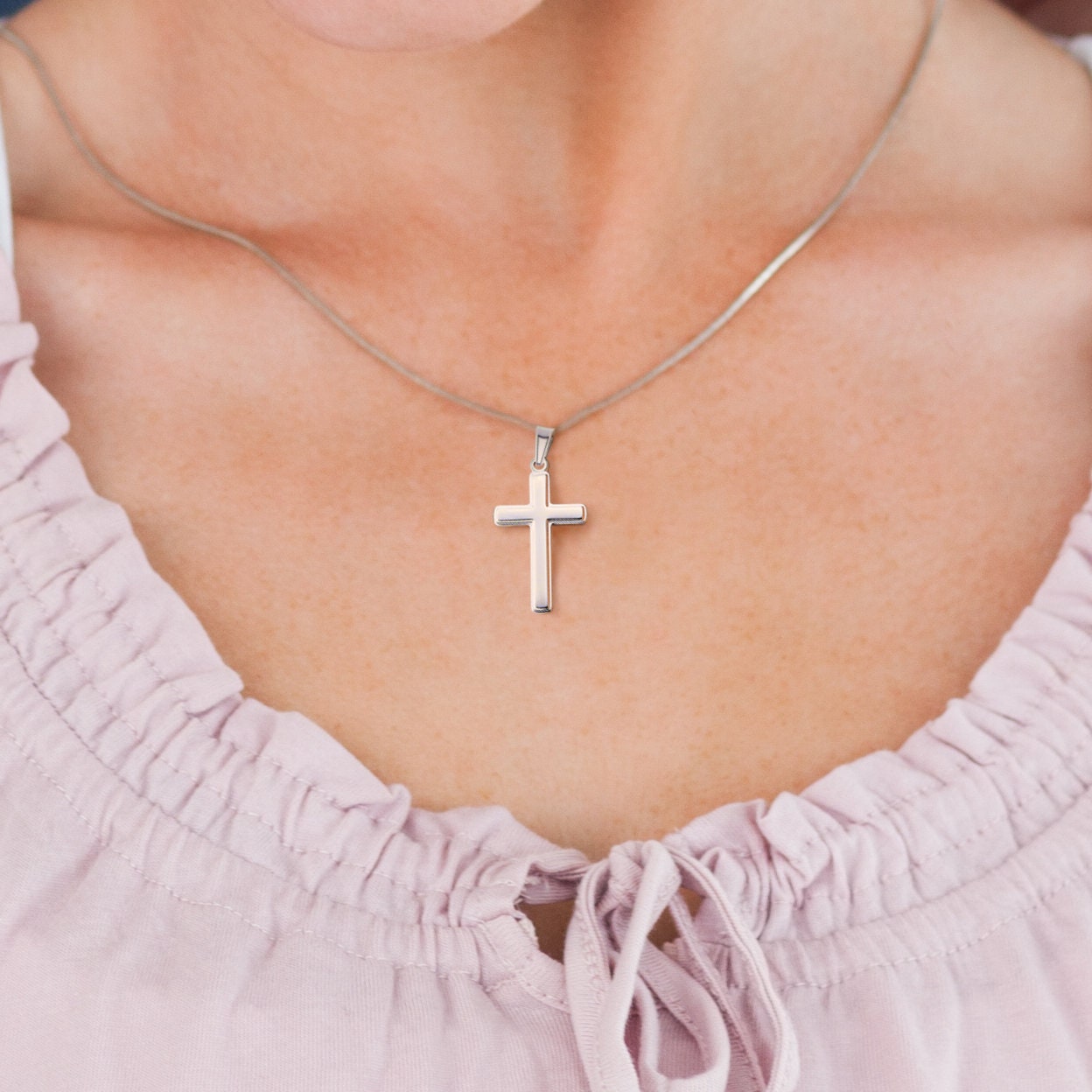 Cross of Hope - Blue Awareness Ribbon — DivineCrosses®
