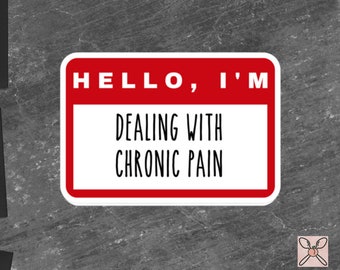 Chronic Pain Awareness Sticker | Chronic Illness, Disability Laptop Sticker, Disability Awareness, Spoonie Decal, Dealing with Chronic Pain