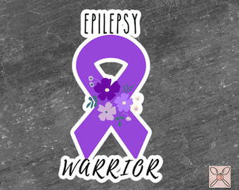 Epilepsimedvetenhetsklistermärke | Kronisk sjukdom, kronisk smärta Spoonie-dekal, osynlig sjukdom laptopklistermärke, lila band