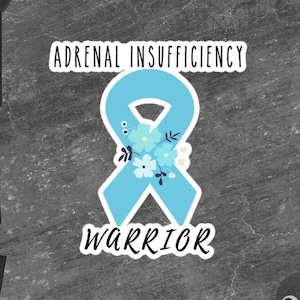 de sensibilisation à l'insuffisance surrénale | Sticker Maladie chronique, Sticker Spoonie Douleur chronique, Sticker maladie invisible pour ordinateur portable, Ruban bleu sarcelle