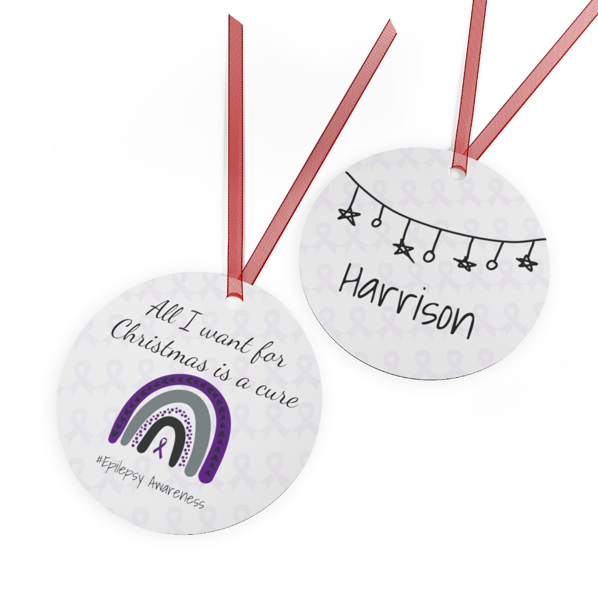Epilepsy Awareness Ornament Personalized Stocking Stuffer Etsy