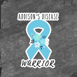 Bewustzijnssticker voor de ziekte van Addison | Chronische ziekte, sticker chronische pijn Spoonie, laptopsticker onzichtbare ziekte
