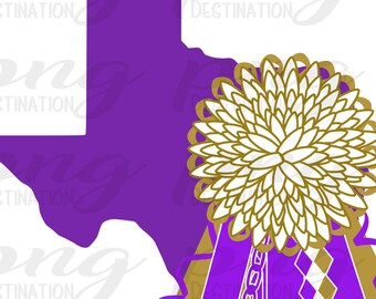 DIY Texas Mum No Glitter /Purple Gold Texas Mum/Customizable/Homecoming Mum PNG /White Flower Mum/Football/Instant Download/Sublimation/DTF