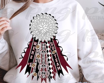 Maroon Black Mum PNG/Homecoming Mum/White Flower Mum/Shirt Mum/School Spirit/Texas Mum/Football/Instant Download/Sublimation/DTF