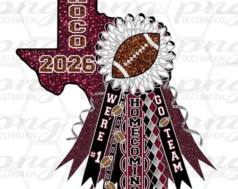 2026 Texas Mum/PNG Maroon HOCO Mum/Maroon Black White Flower Mum /Shirt Mum/School Spirit/Football /Instant Download/Sublimation/DTF