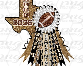 2026 Texas Mum/PNG Gold HOCO Mum/Gold Black White Flower Mum /Shirt Mum/School Spirit/Football /Instant Download/Sublimation/DTF