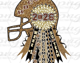 2026 Helmet Mum PNG/HOCO Shirt Mum/Gold Black/White Flower Mum/Shirt Mum/School Spirit/Texas Mum/Football/Instant Download/Sublimation/DTF
