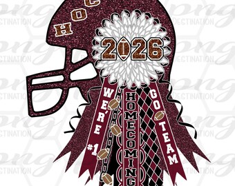 2026 Helmet Mum PNG/HOCO Shirt Mum/Maroon Black/White Flower Mum/Shirt Mum/School Spirit/Texas Mum/Football/Instant Download/Sublimation/DTF