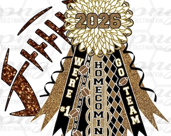 2026 Football Mum PNG/HOCO Shirt Mum/Gold Black/White Flower Mum/Shirt Mum/School Spirit/Texas Mum/Football/Instant Download/Sublimation/DTF