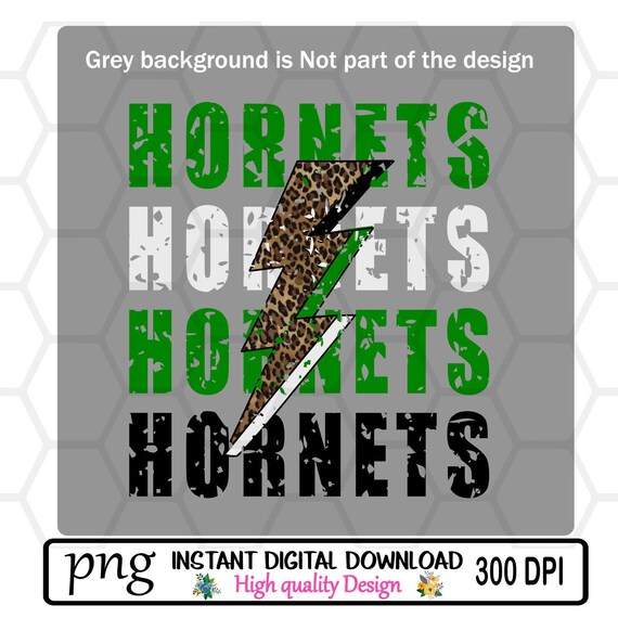 Hornets Leopard Lightning Bolt // School Spirit // Hornets - Etsy