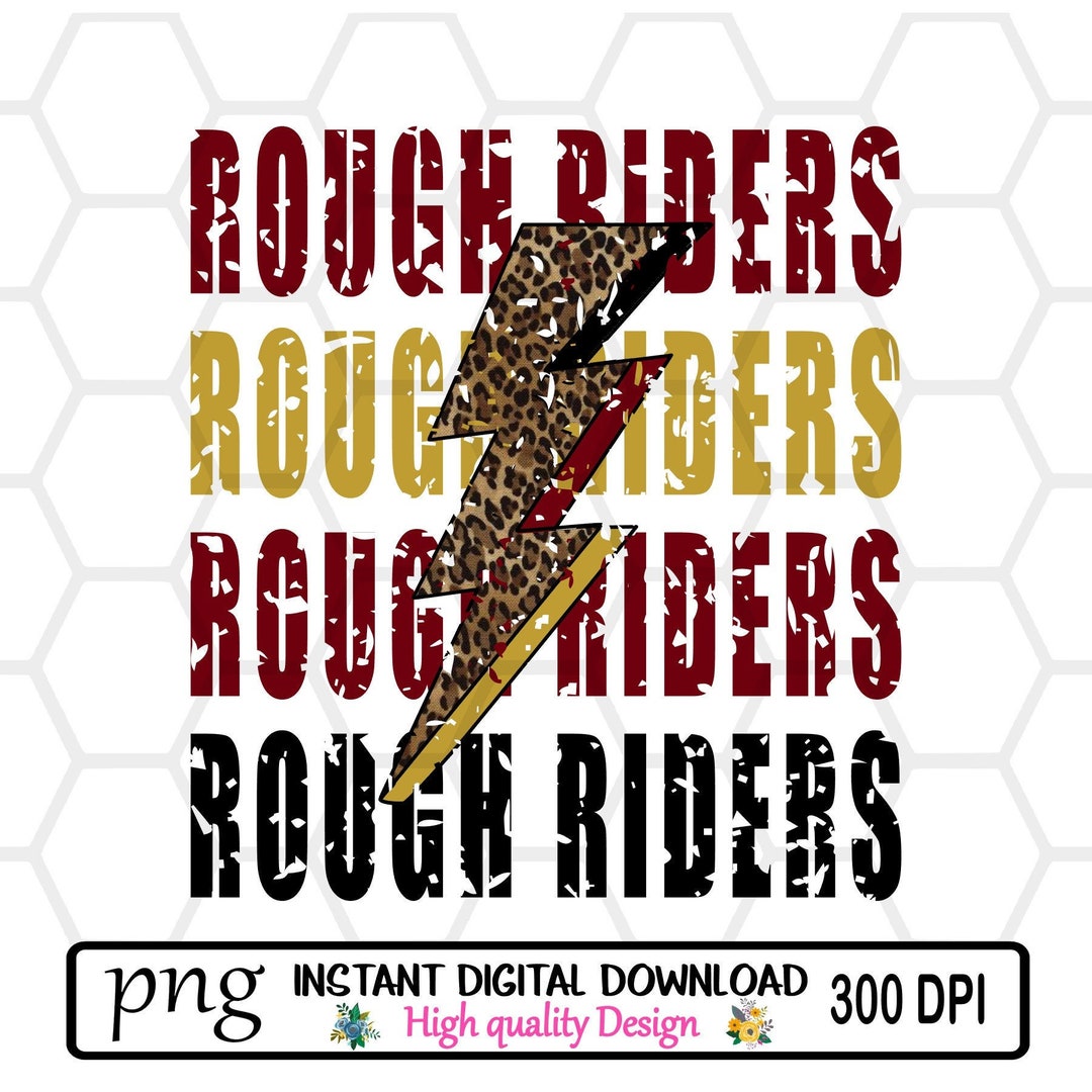 Rough Riders Leopard Lightning Bolt // School Spirit // Rough Riders ...