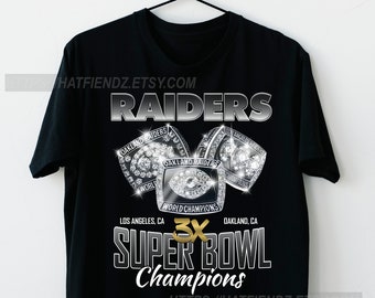  Las Vegas Raiders 3X and 3 Time Super Bowl Champions