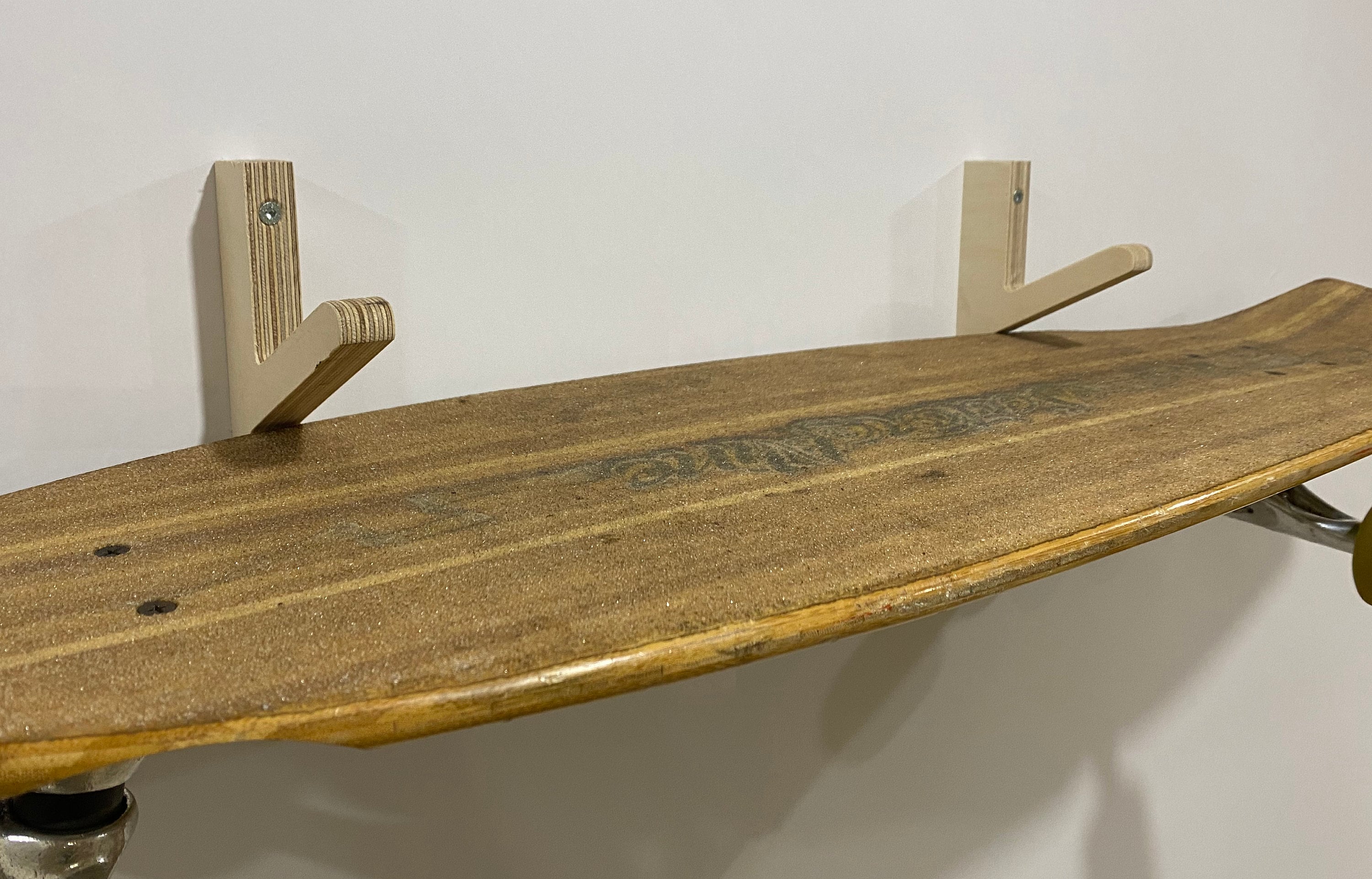 Wooden Skateboard Rack Wall Mounted Skateboard Holder Etsy